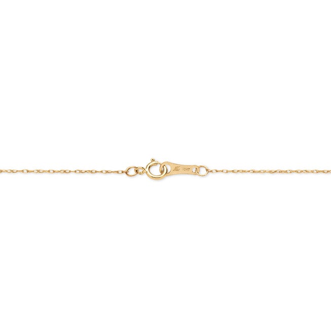Diamond Accent Solid 10k Yellow Gold Double Heart Pendant Necklace 18 inches, WHITE, on-hover image number 1
