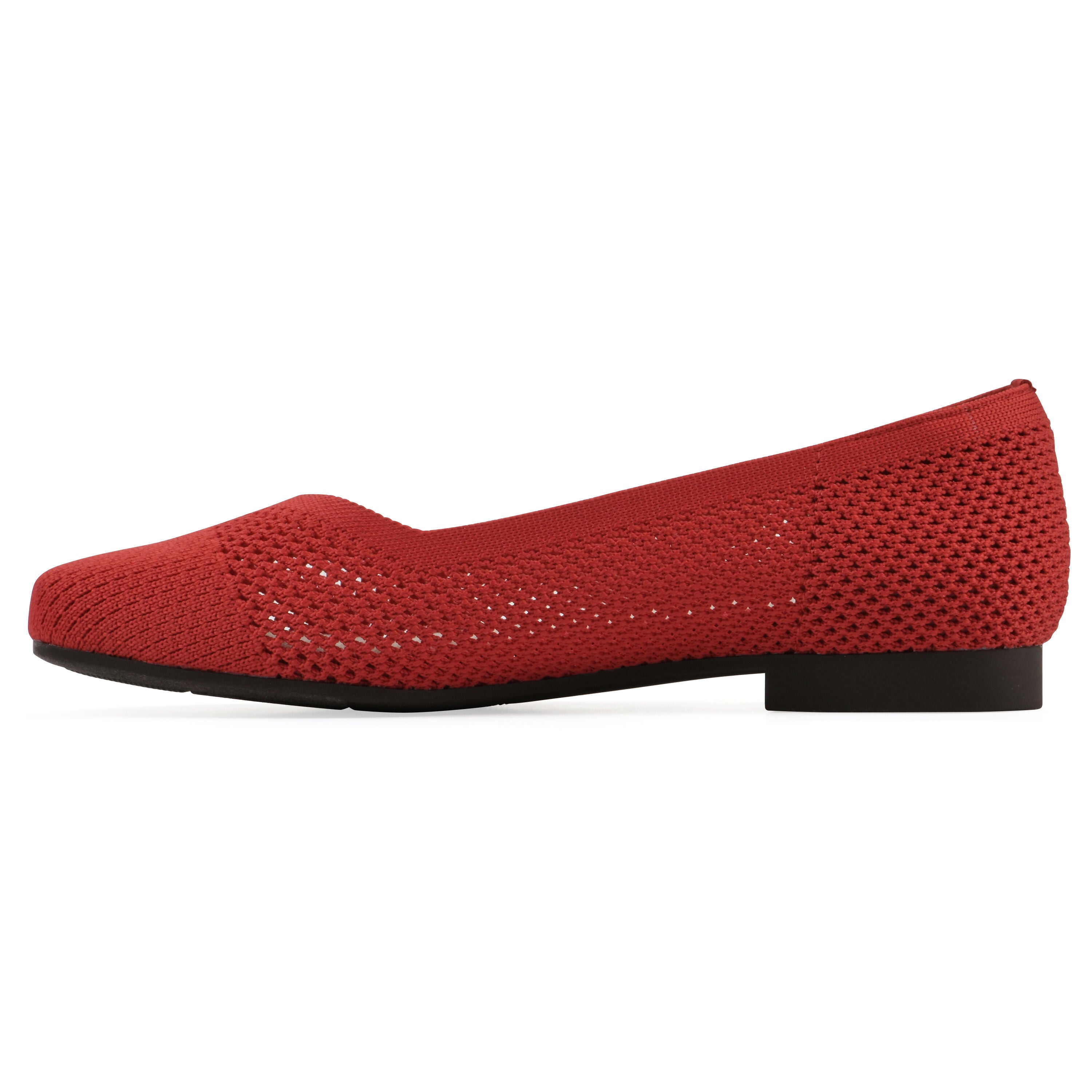Beslee Fly Knit Ballet Flat, RED FABRIC, alternate image number 3