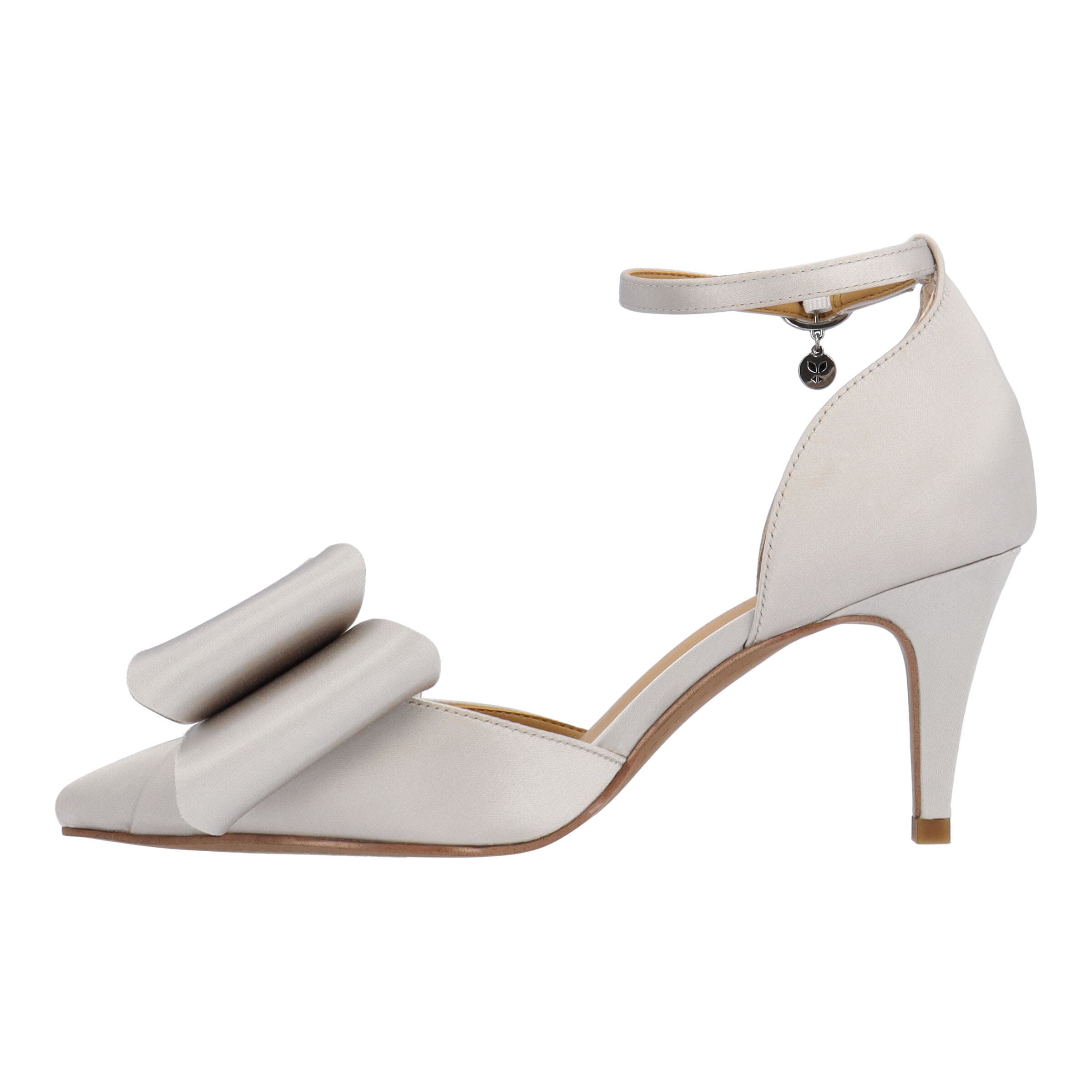 Pammie Ankle Strap Pump, LIGHT GRAY, alternate image number 4