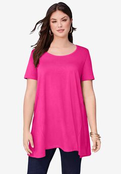 Plus Size Cotton Ultimate Scoopneck Swing Tunic