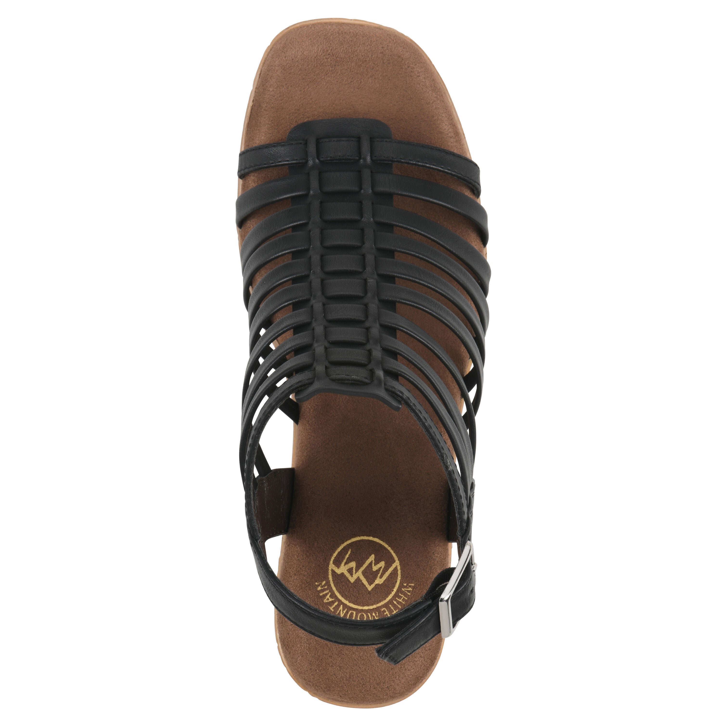 Barbea Platform Sandal, BLACK SMOOTH, alternate image number 4