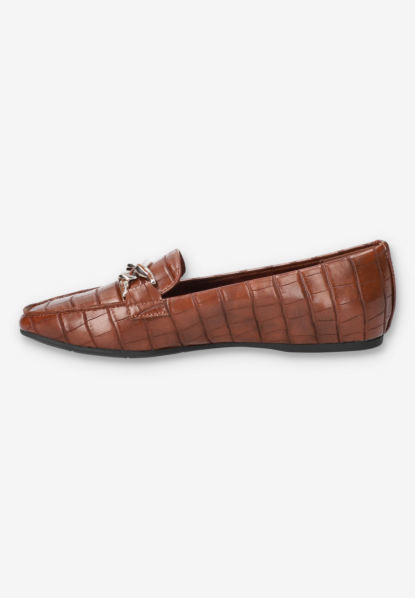 Femi Square Toe Flat, TAN CROCO, alternate image number 4