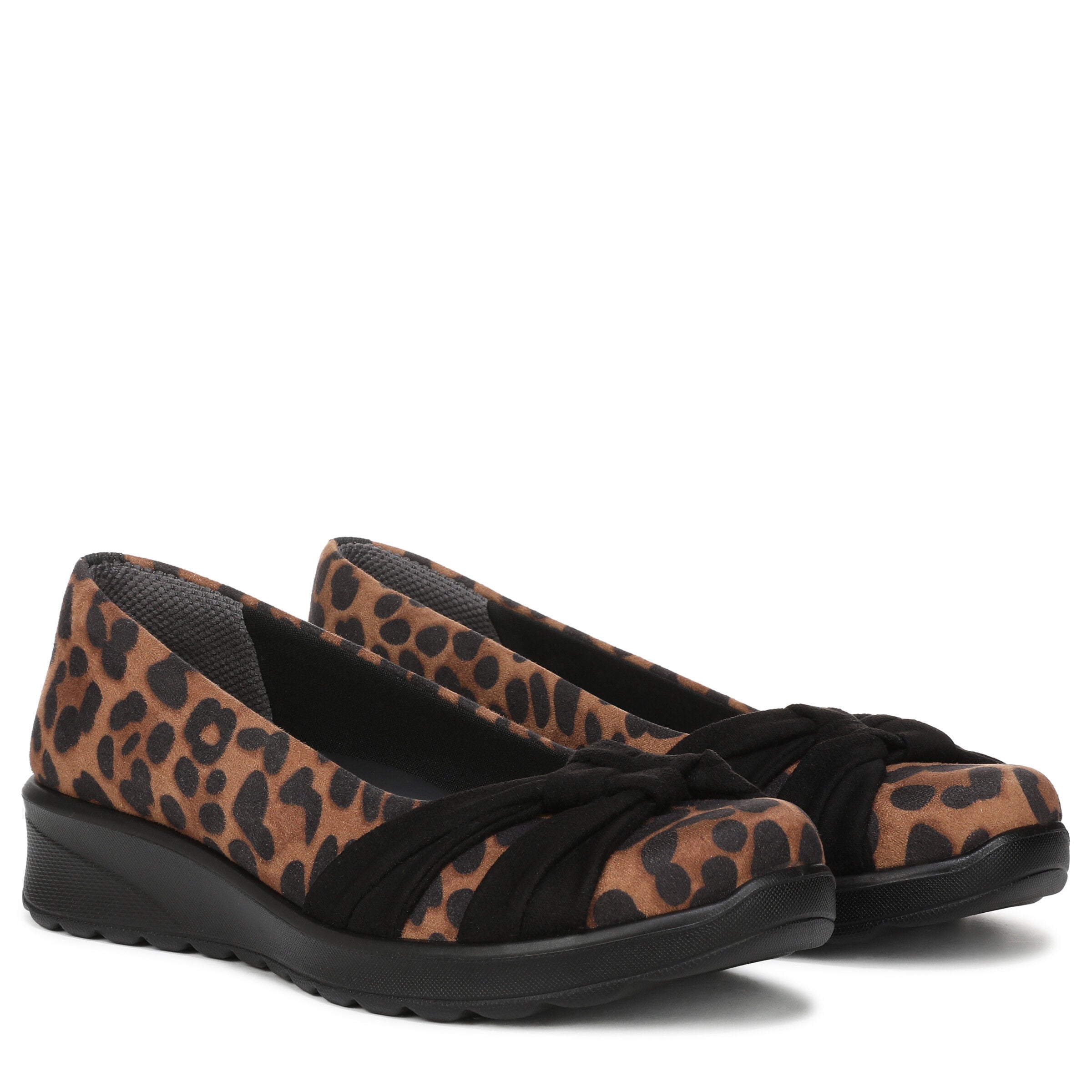 Glamour Accent Knots Wedge Flat, BROWN LEOPARD, alternate image number 2