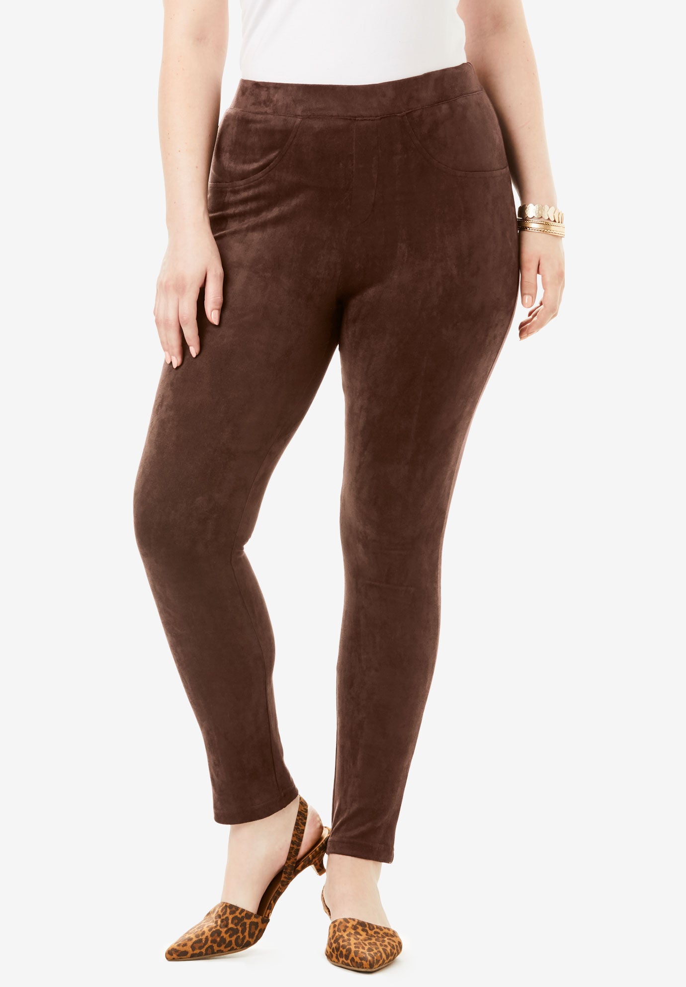 faux suede jeggings