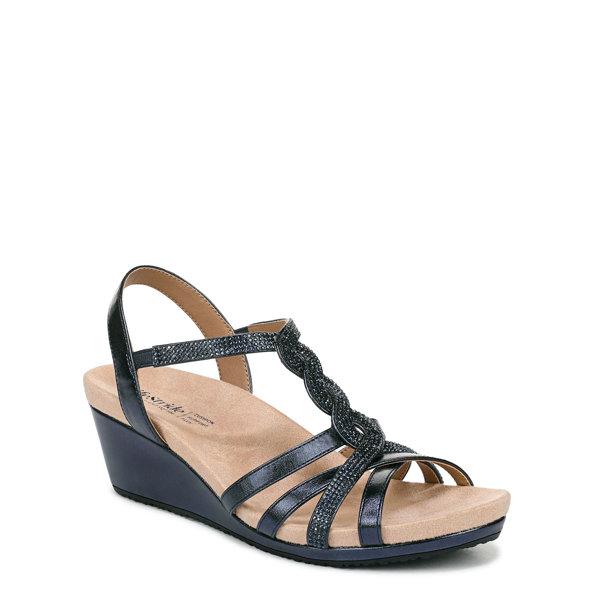 Miami Wedge Sandal, LUX NAVY, hi-res image number 0
