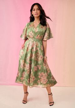 Striped Lurex Maxi Dress