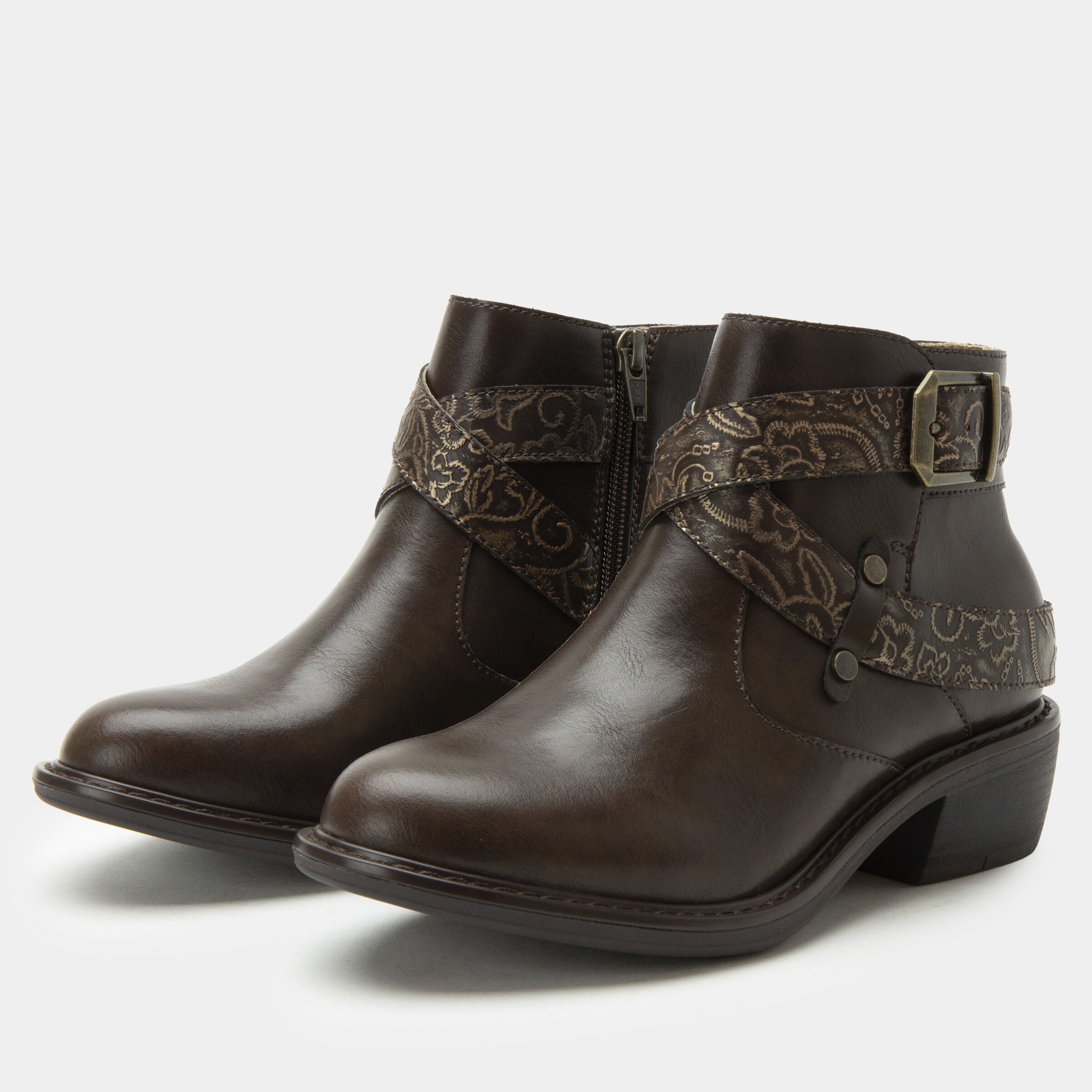 Millie Ankle Western Fashion Boot, BROWN, hi-res image number 0