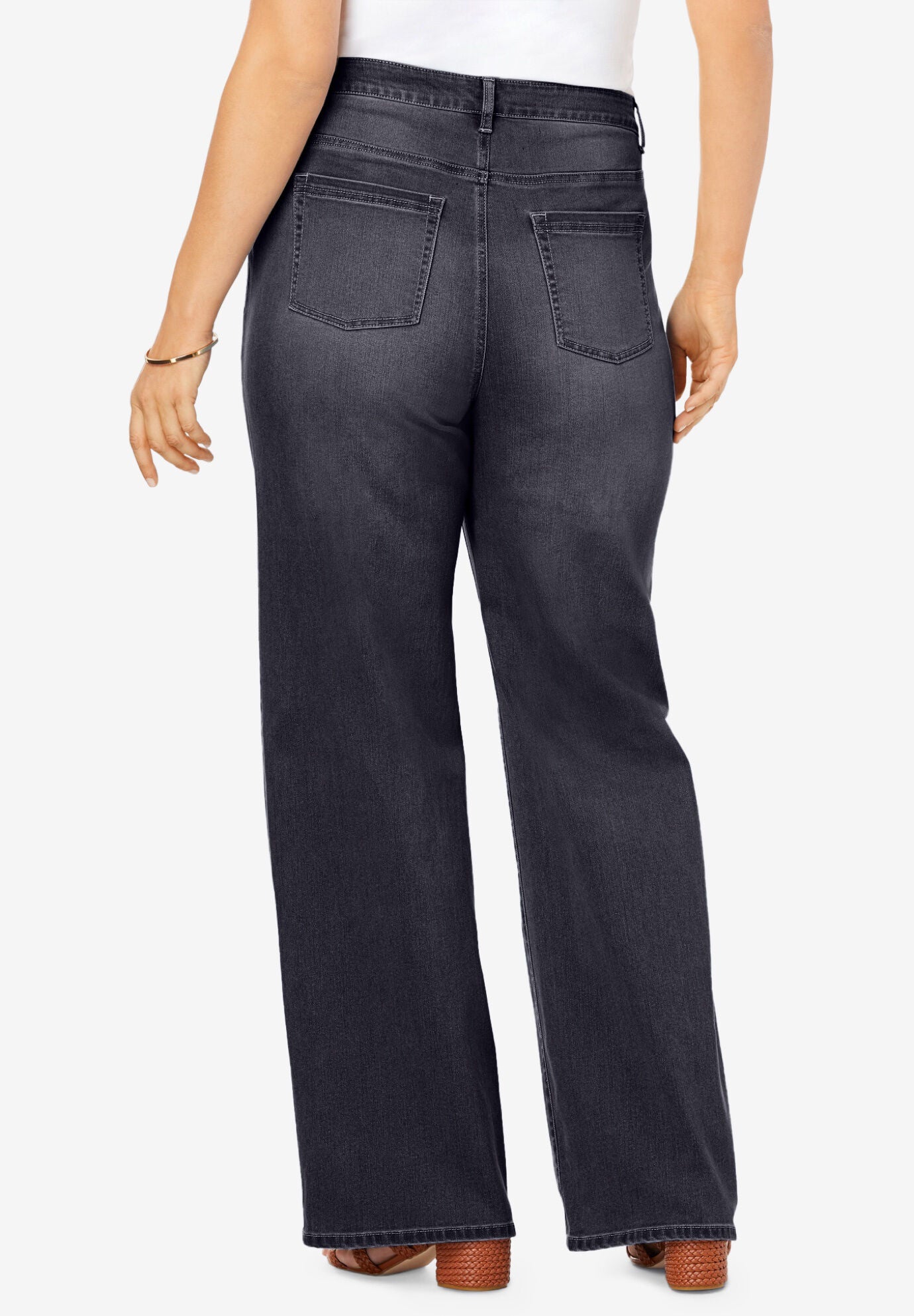 Wide leg stretch jeans plus 2025 size