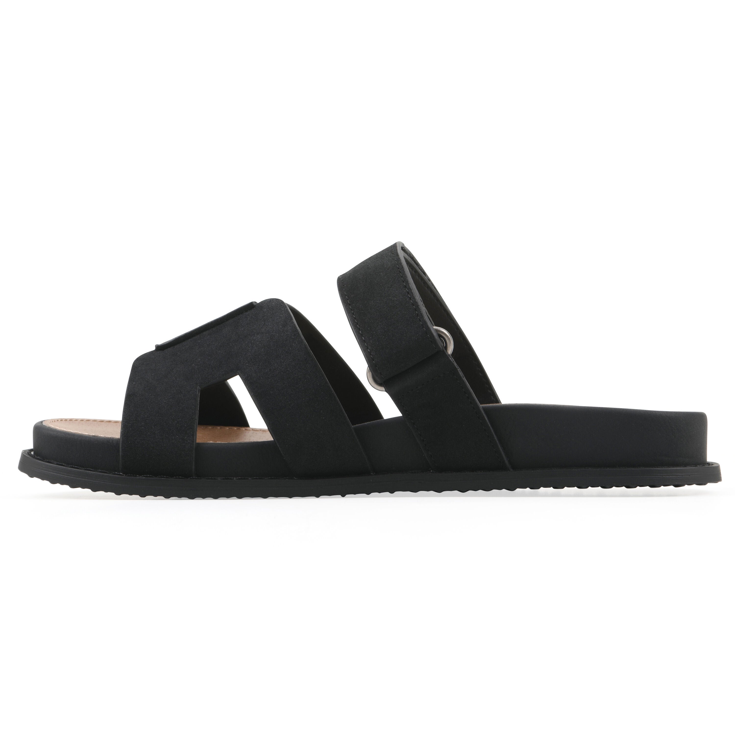 Mazi Slide Sandal, BLACK SMOOTH, alternate image number 3