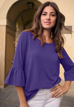 Plus Size Cotton Ultimate Bell Sleeve Tee