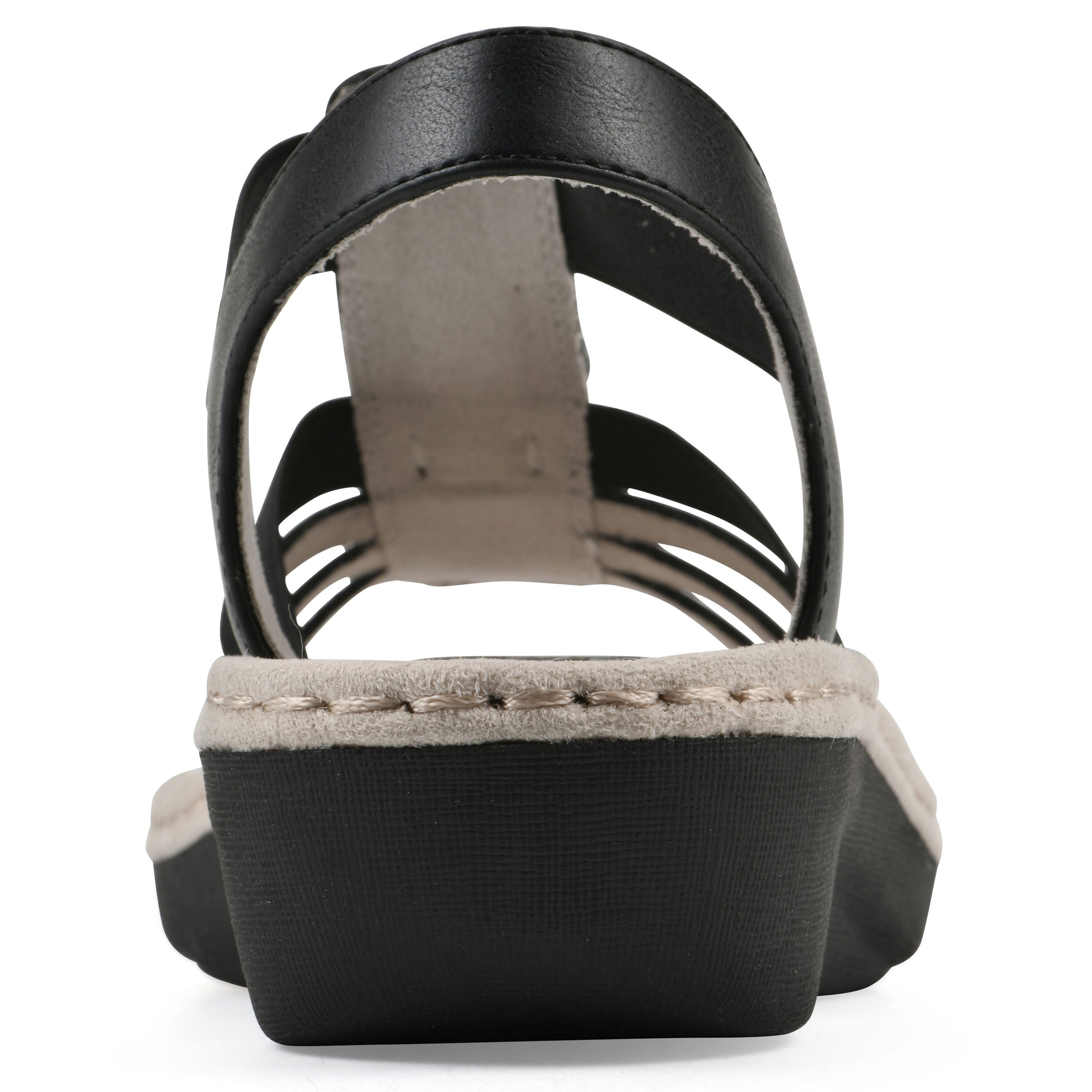 Caselyn Wedge Sandal, BLACK NUBUCK, on-hover image number 1