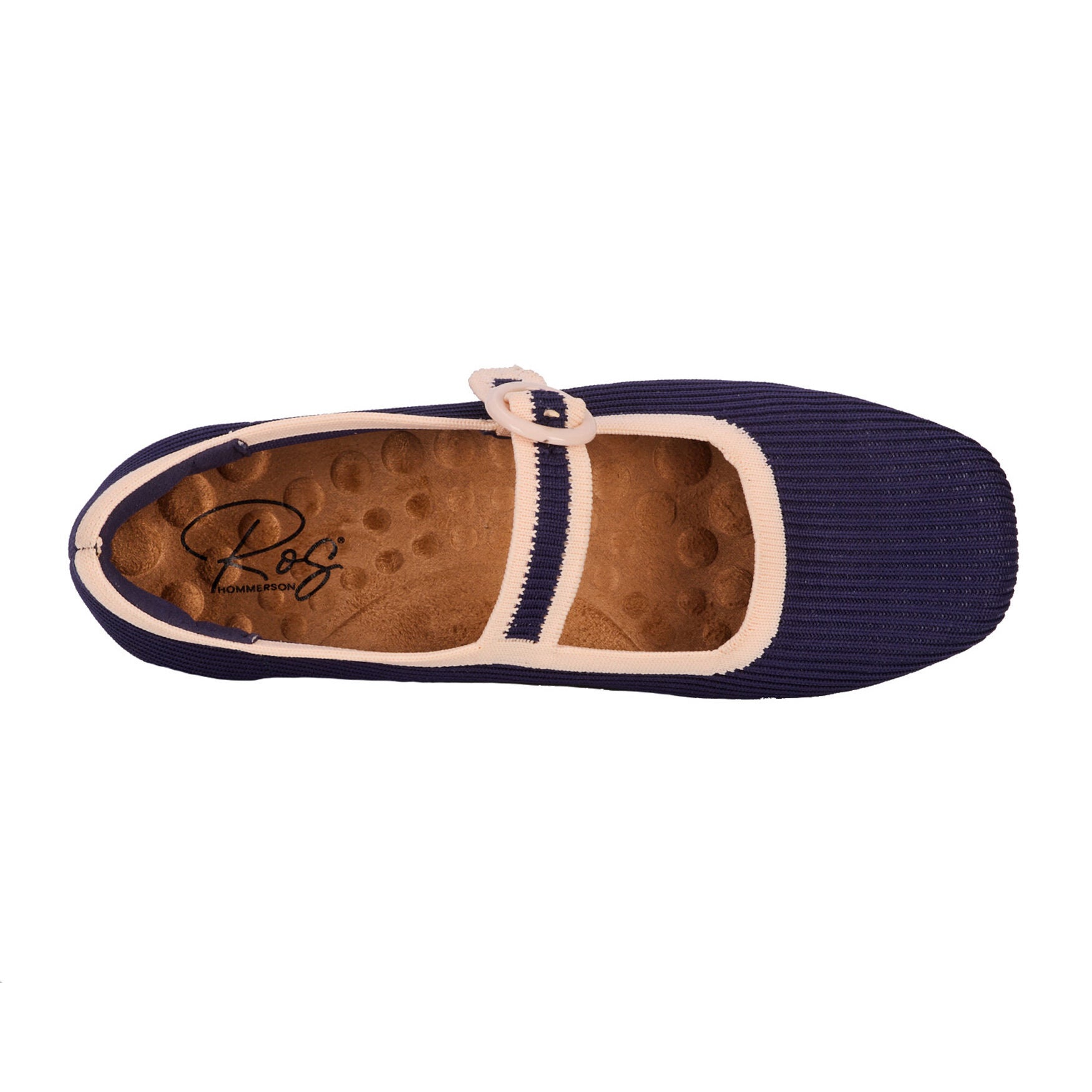 Naomi Mary Jane Stretch Flat, NAVY CREAM KNIT, alternate image number 5
