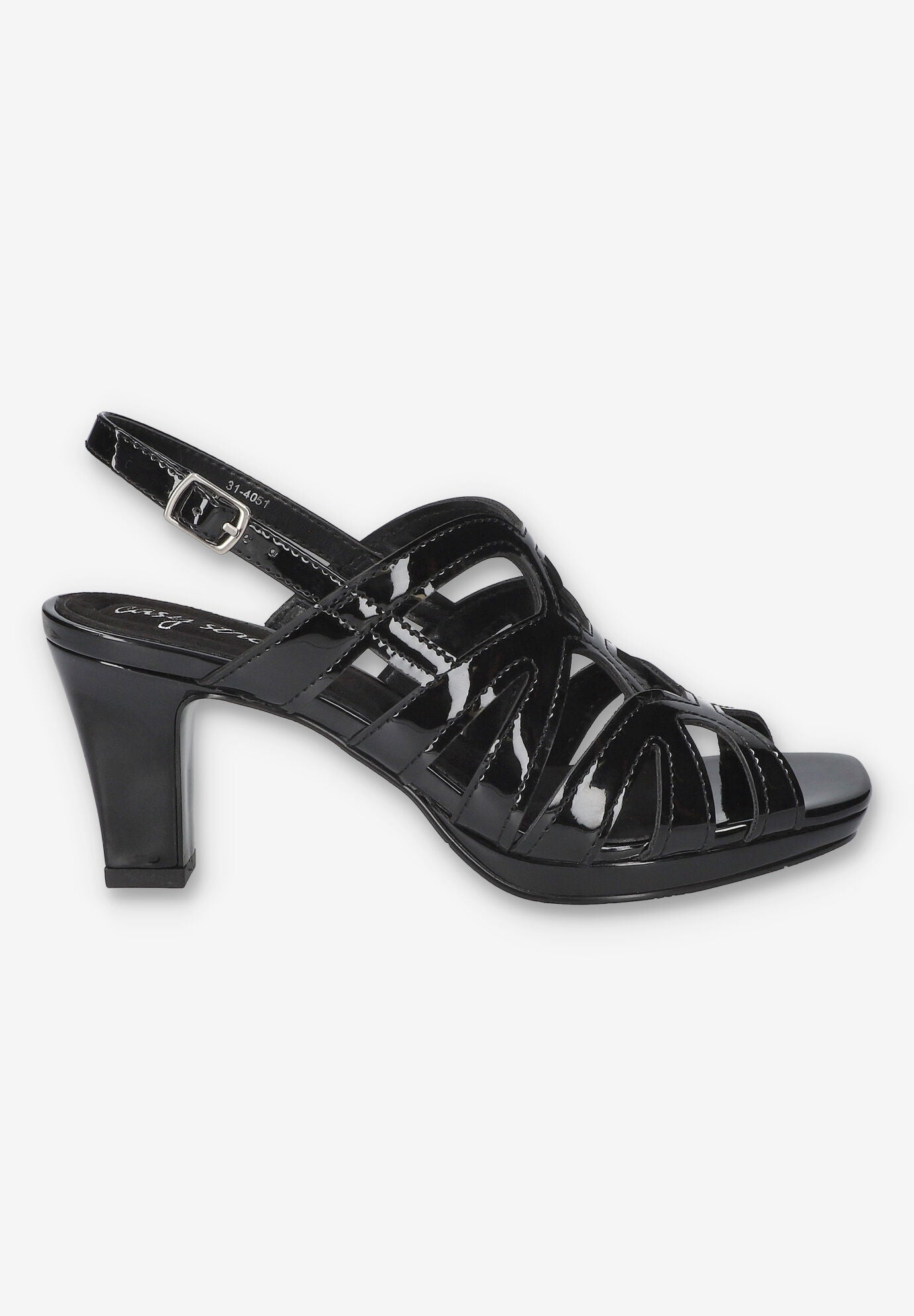 Jetty Heeled Sandal, BLACK PATENT, alternate image number 2