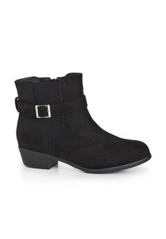 Block Heel Suede Ankle Boots