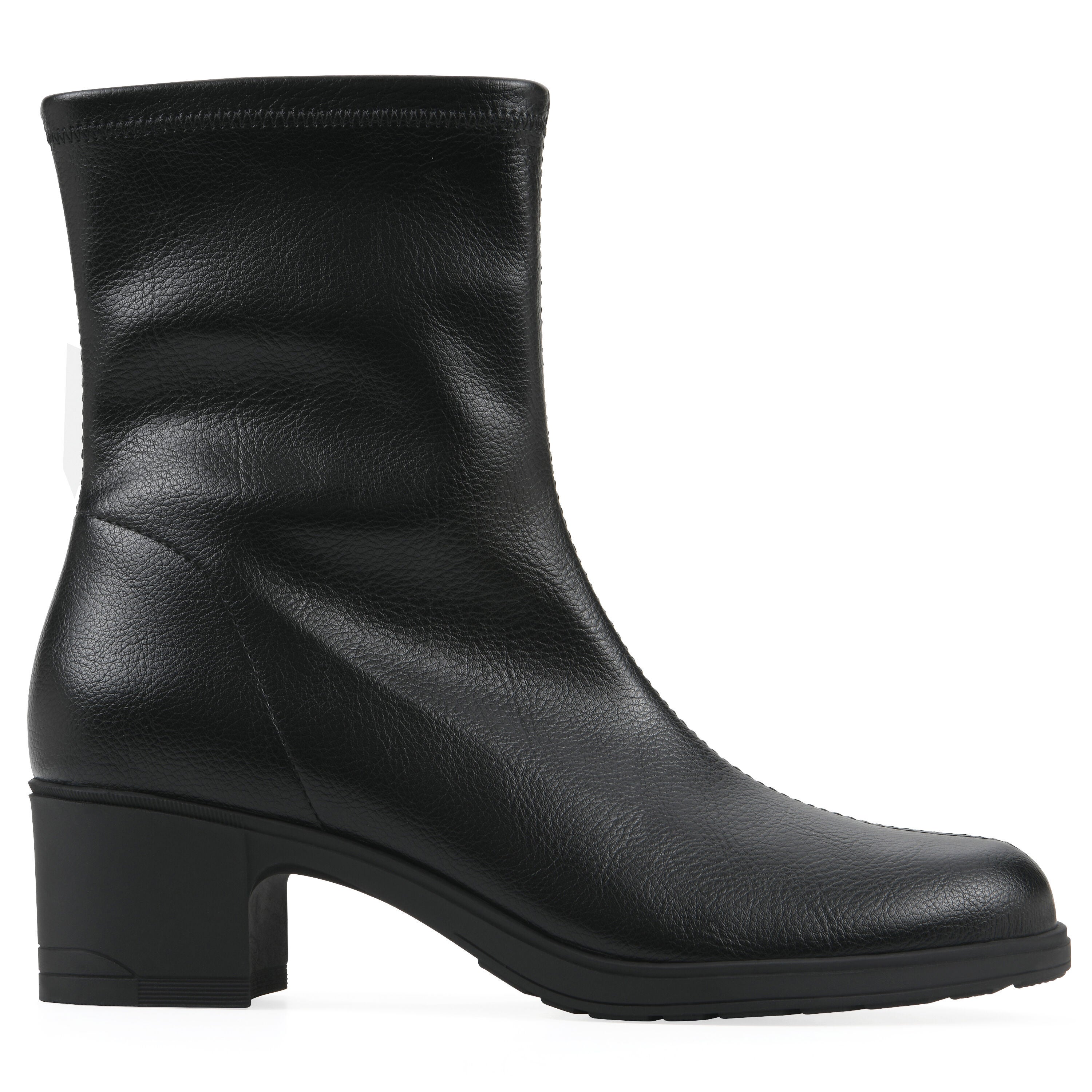 Huda Block Heel Bootie, BLACK SMOOTH, alternate image number 2