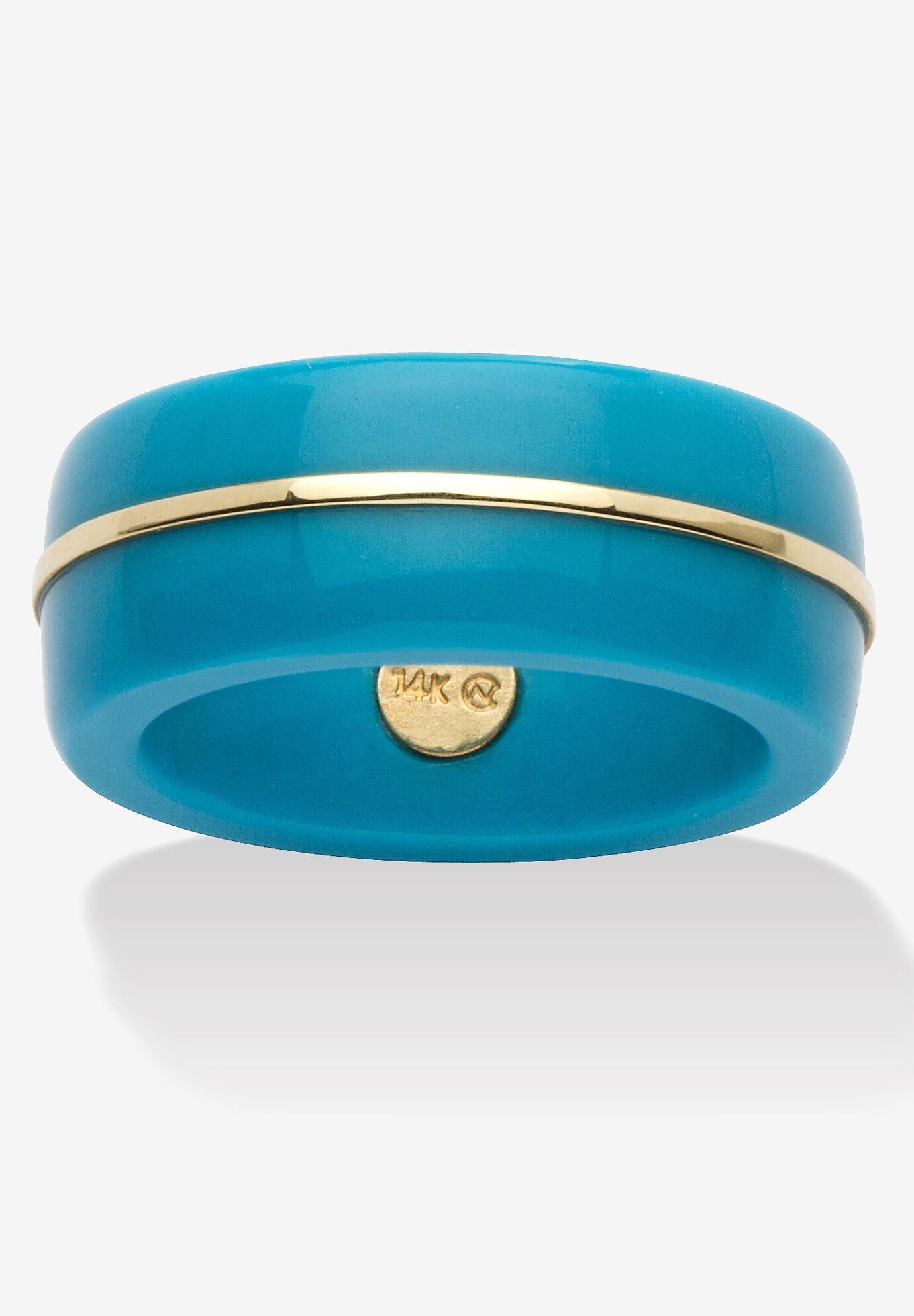 14K Turquoise Gold Ring Band, TURQUOISE, hi-res image number 0