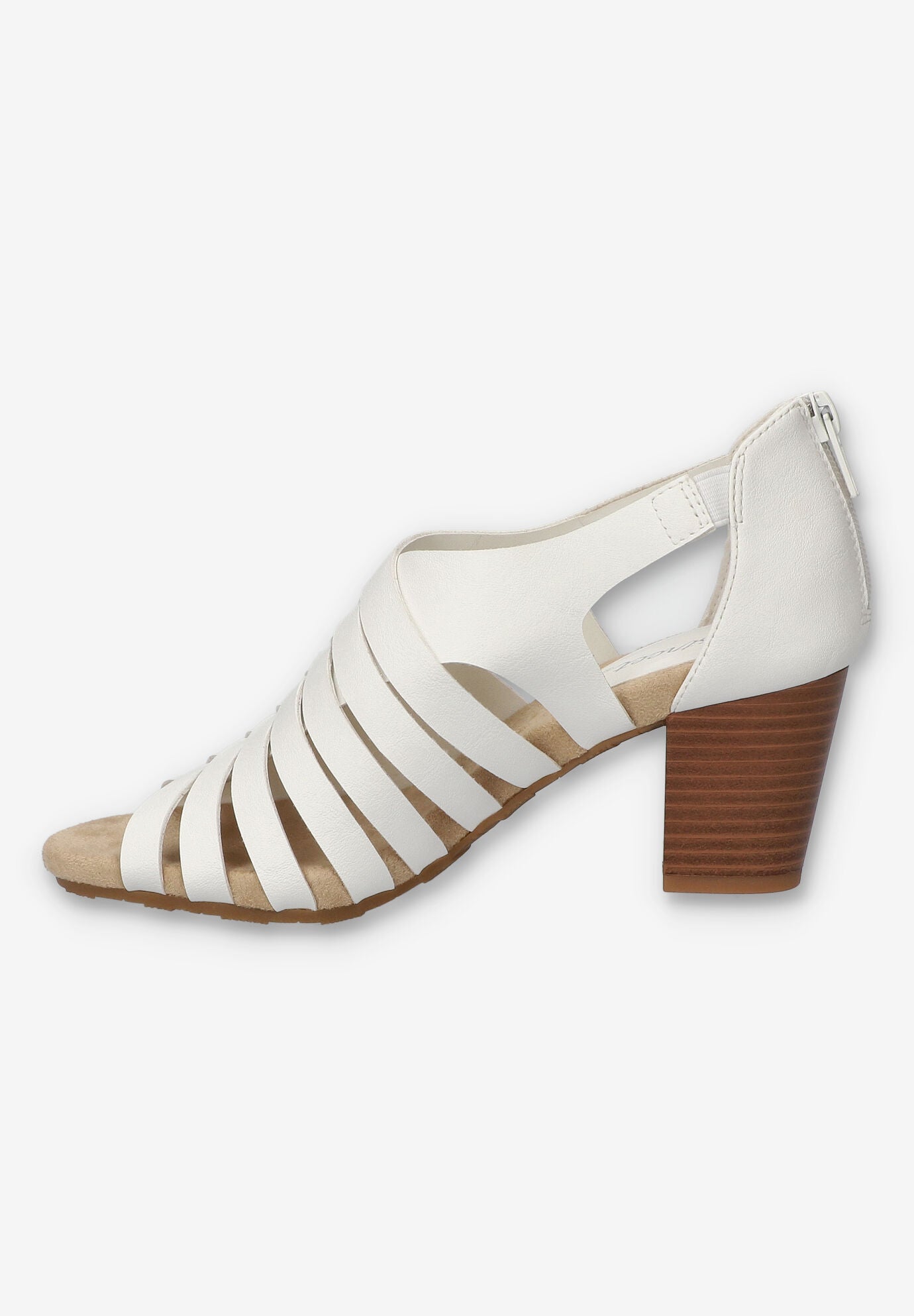 Vanni Block Heel Sandal, WHITE, alternate image number 4