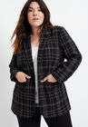 Classic Boyfriend Blazer, BLACK LINE PLAID, hi-res image number null