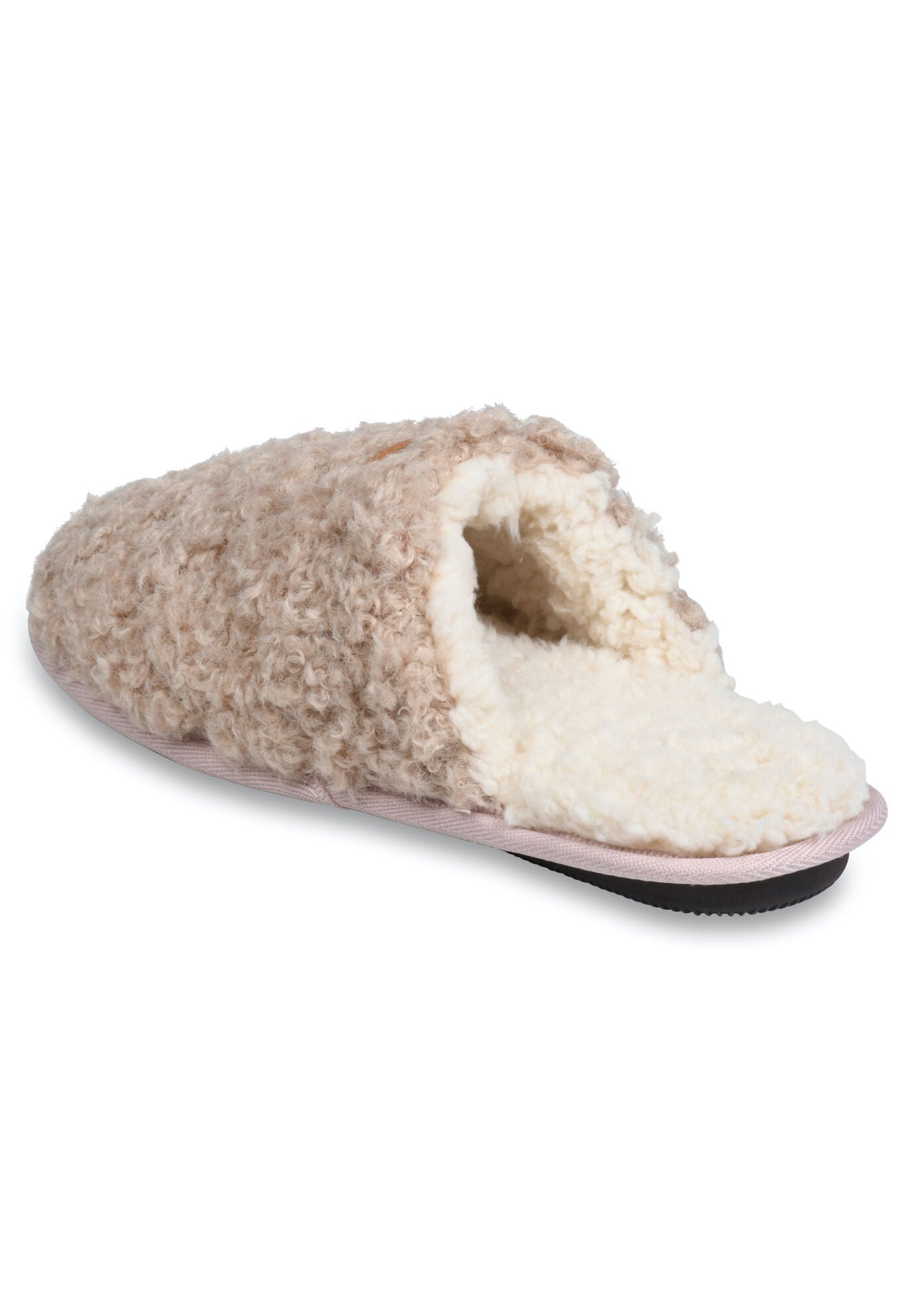 Quilted Teddy Bear Scuff Slipper Slippers, , on-hover image number 1