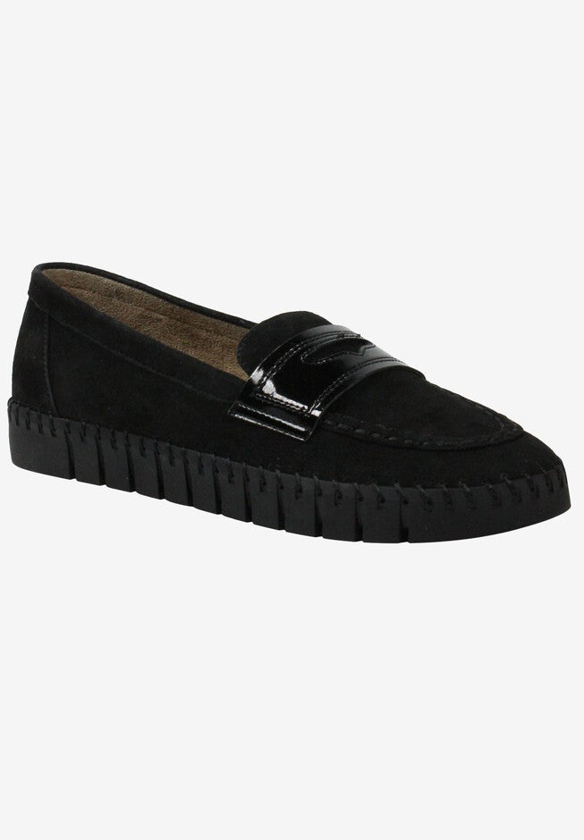 Brooklyne Loafer , BLACK SUEDE PATENT, hi-res image number null
