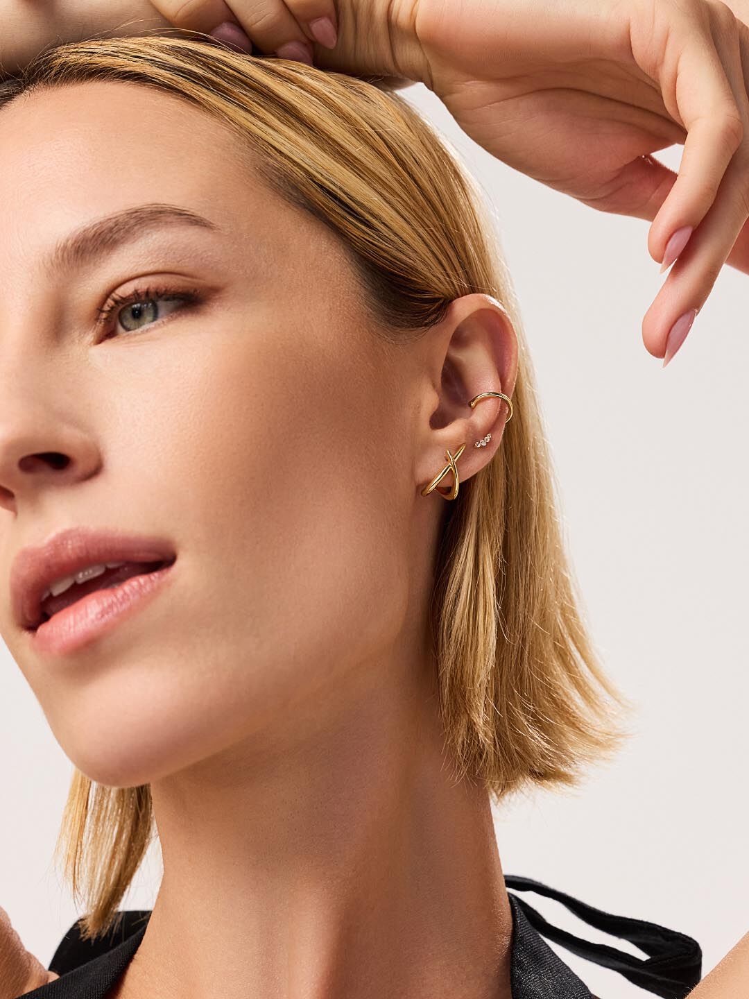 Sloane Stud Earrings, GOLD, alternate image number 1