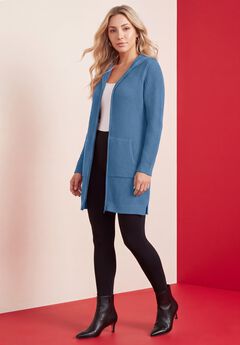 Waffle Mega Length Zip Hoodie