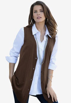 Fine Gauge Drop Needle Sweater Vest