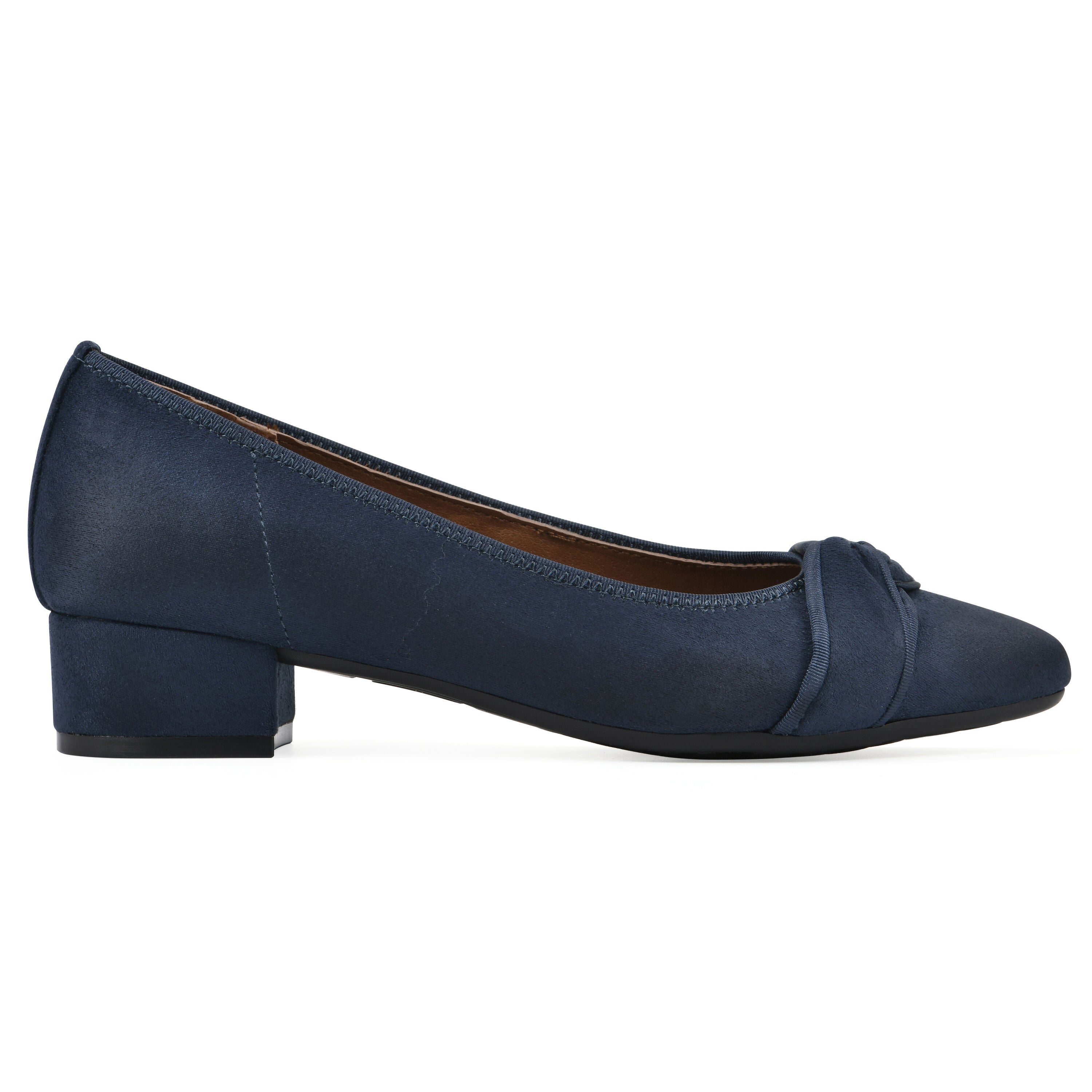Bordeaux Low Block Heel, NAVY FABRIC, alternate image number 2