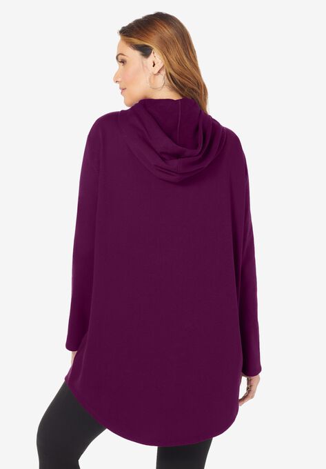 Fleece Zip Hoodie Jacket, , on-hover image number null