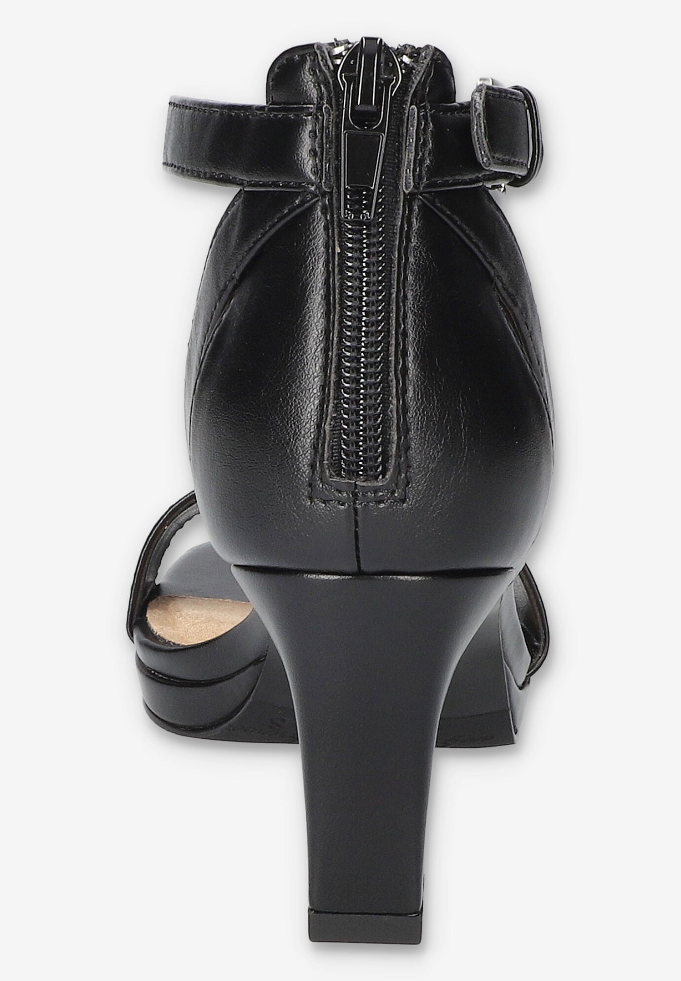 Ro Square Toe Heeled Sandal, BLACK, alternate image number 3