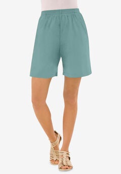 Plus Size Soft Knit Pull-On Short