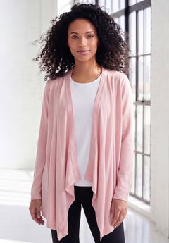 Plus Size Lightweight Handkerchief Hem Cardigan Sweater