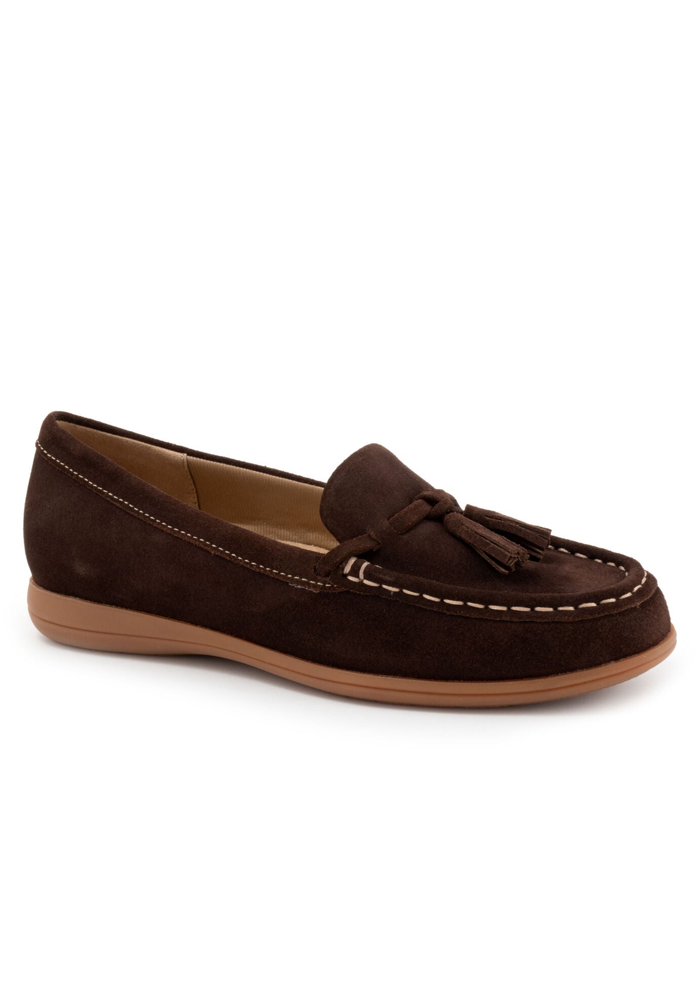 Dawson Casual Flat, DARK BROWN SUEDE, hi-res image number 0