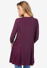 Lace-Panelled Fit-and-Flare Top, , on-hover image number null