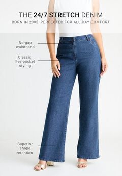 Plus Size 24/7 Stretch Wide Leg Jean