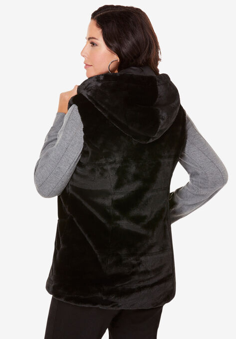 Reversible Faux Fur Vest, , on-hover image number null