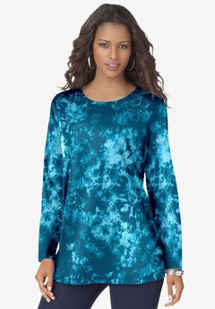 Plus Size Cotton Ultimate Long Sleeve Crewneck Tee