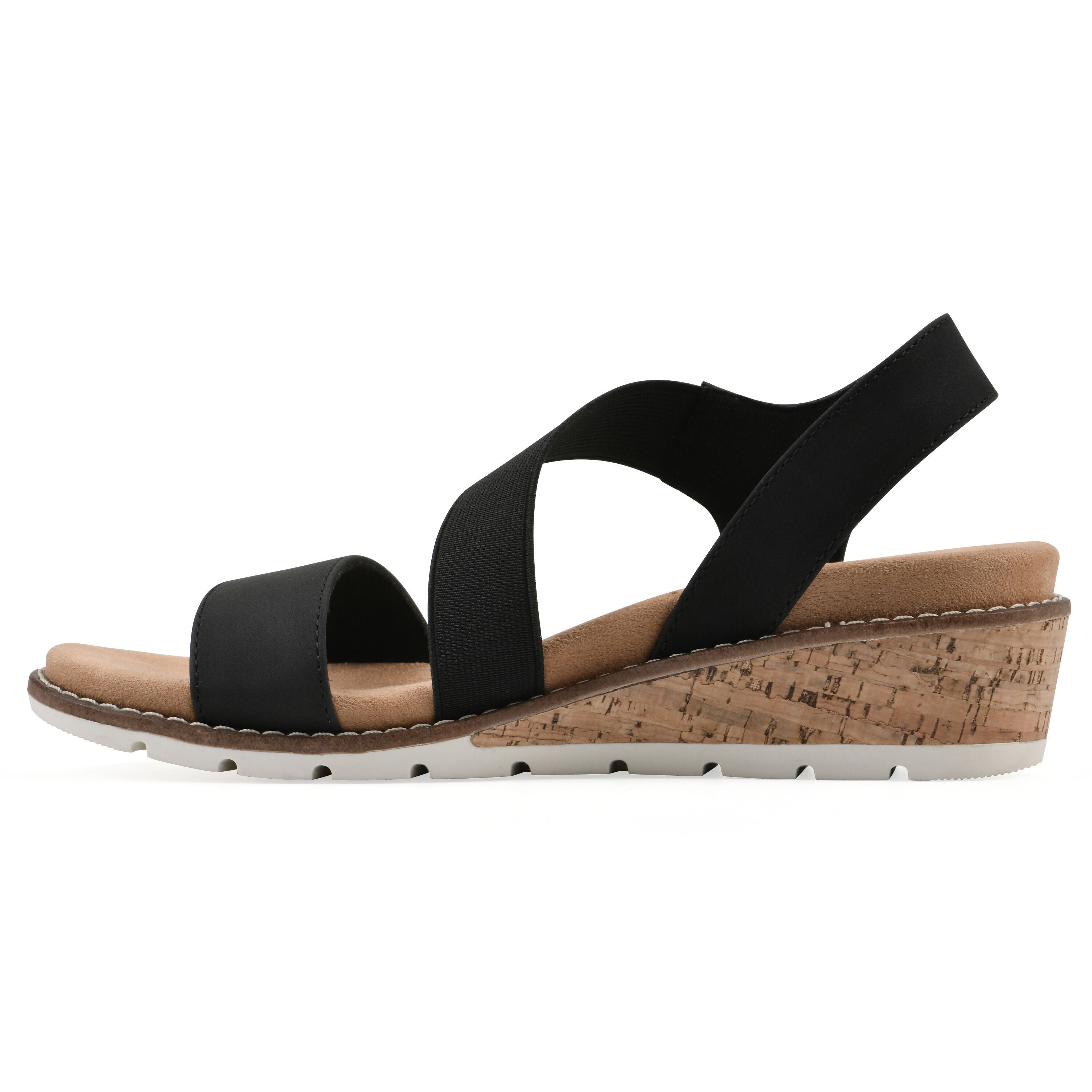 Tinnley Wedge Sandal, BLACK NUBUCK, alternate image number 3