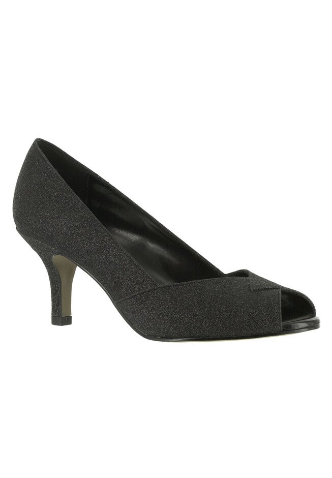 Ravish Pump by Easy Street®, BLACK GLITTER, hi-res image number 0