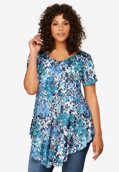 V Neck Swing Ultra Drape Tunic