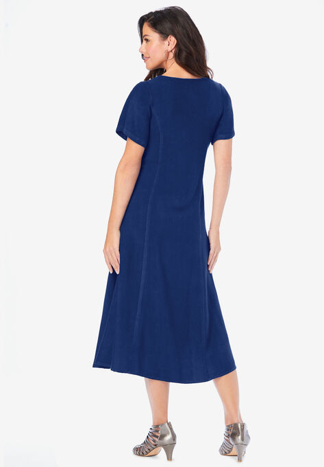 Button-Front Swing Dress, , on-hover image number null