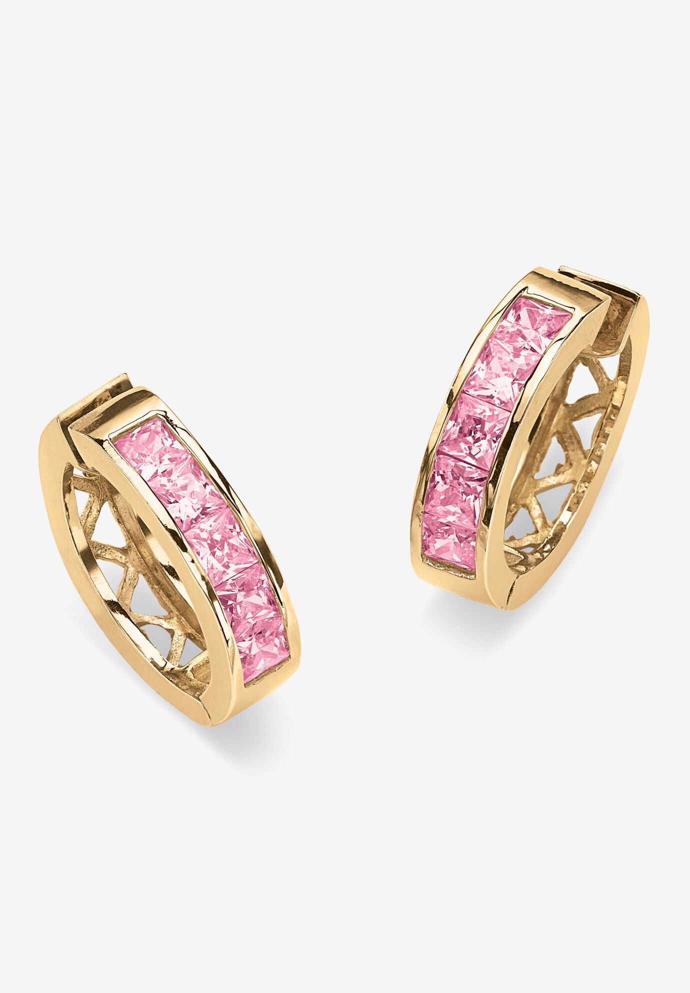 Birthstone Gold-Plated Huggie Earrings, JUNE, hi-res image number 0