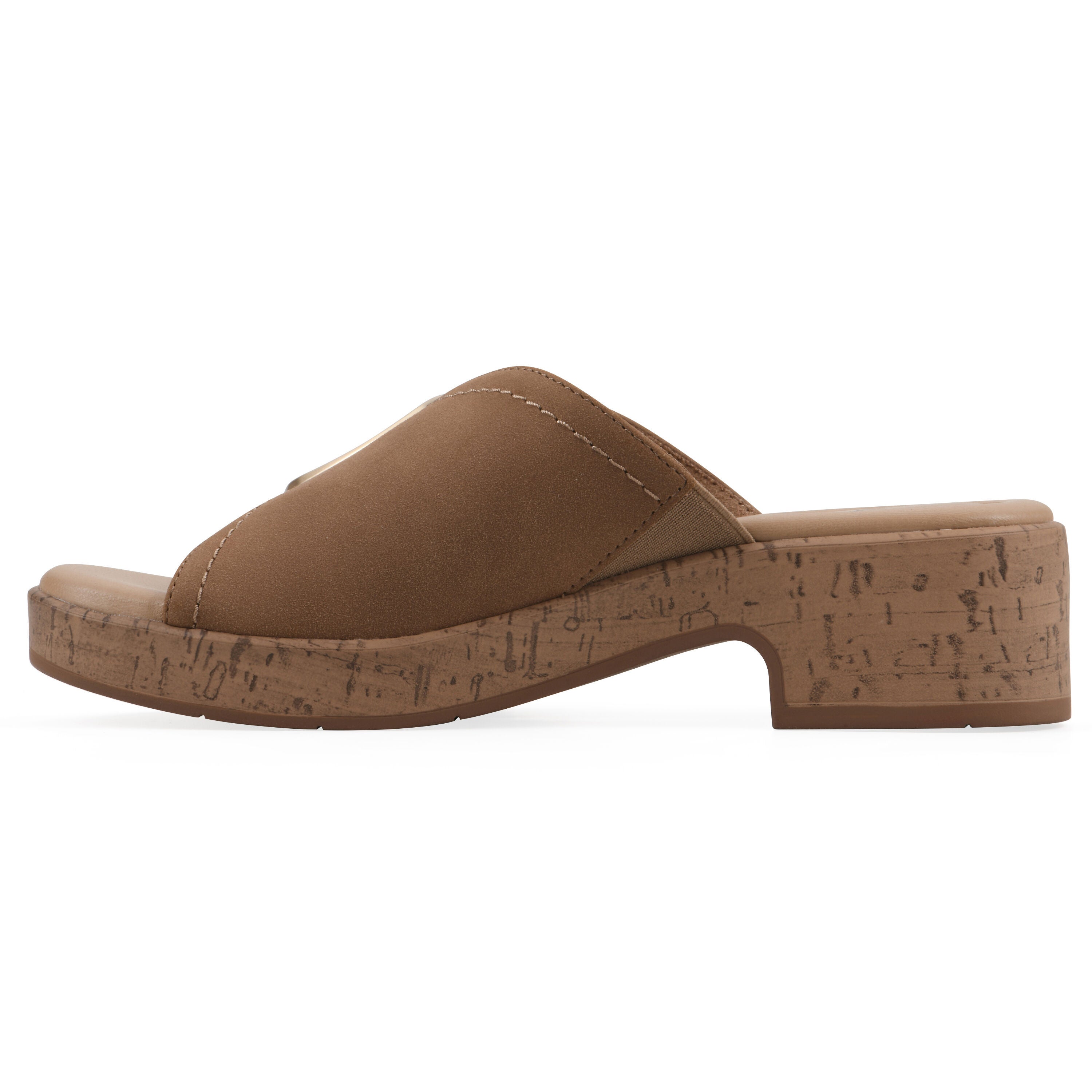 Filipa Block Heel Sandal, TAN NUBUCK, alternate image number 3