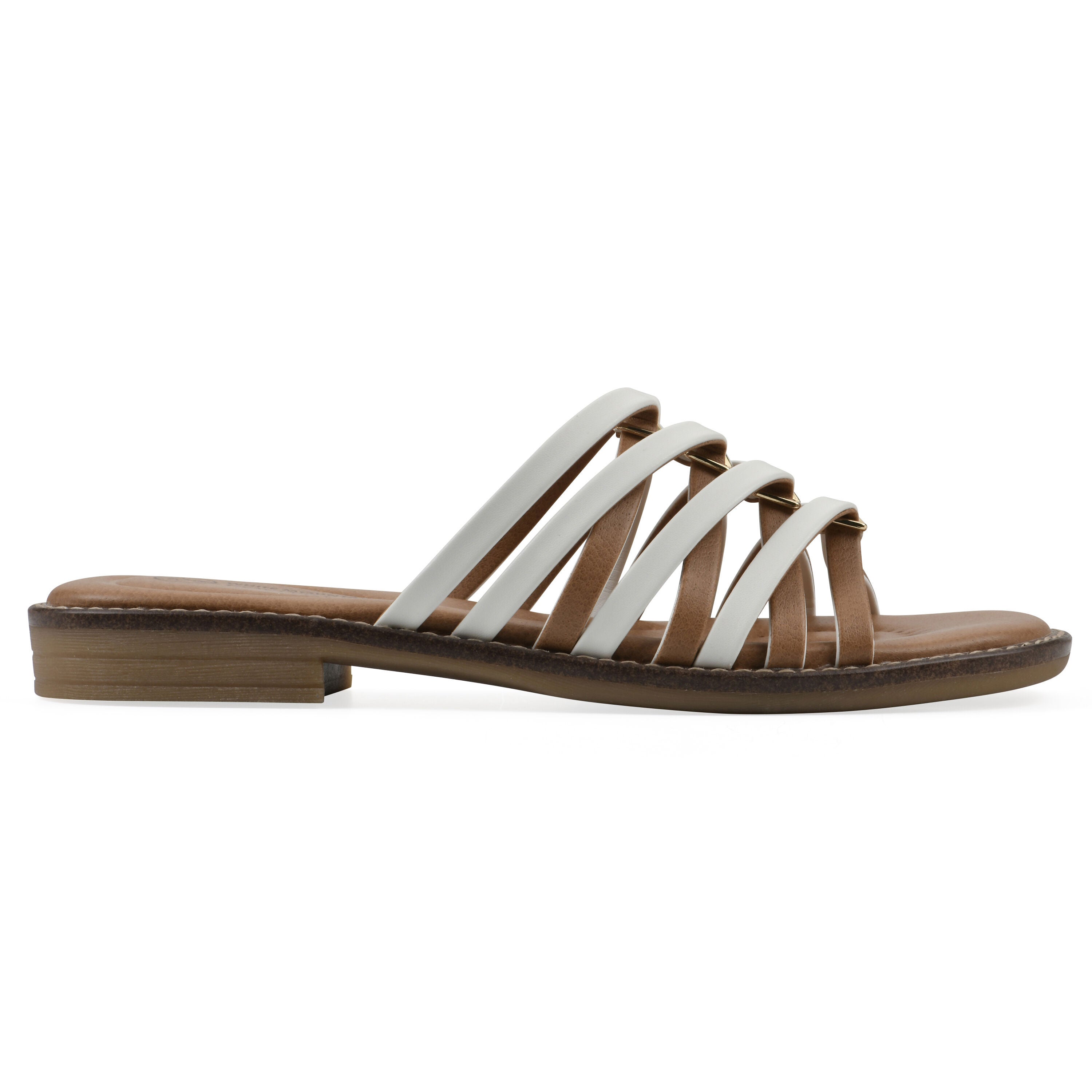 Mazy Slip On Sandal, WHITE SMOOTH, alternate image number 2