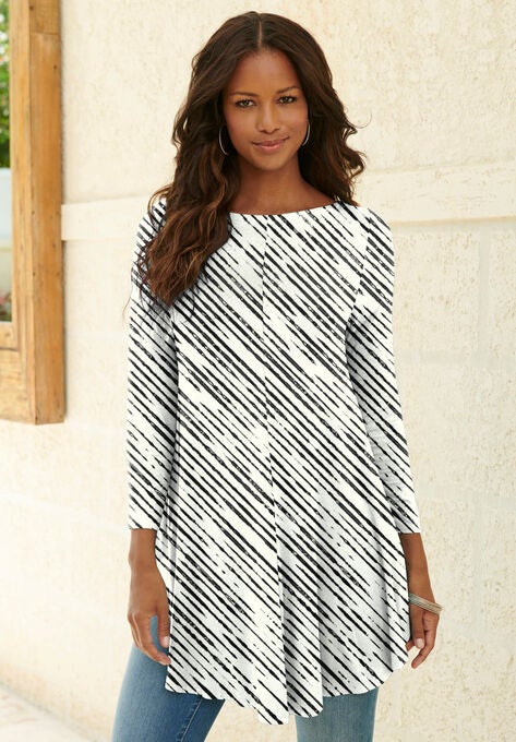 Boatneck Swing Ultra Femme Tunic, , alternate image number null