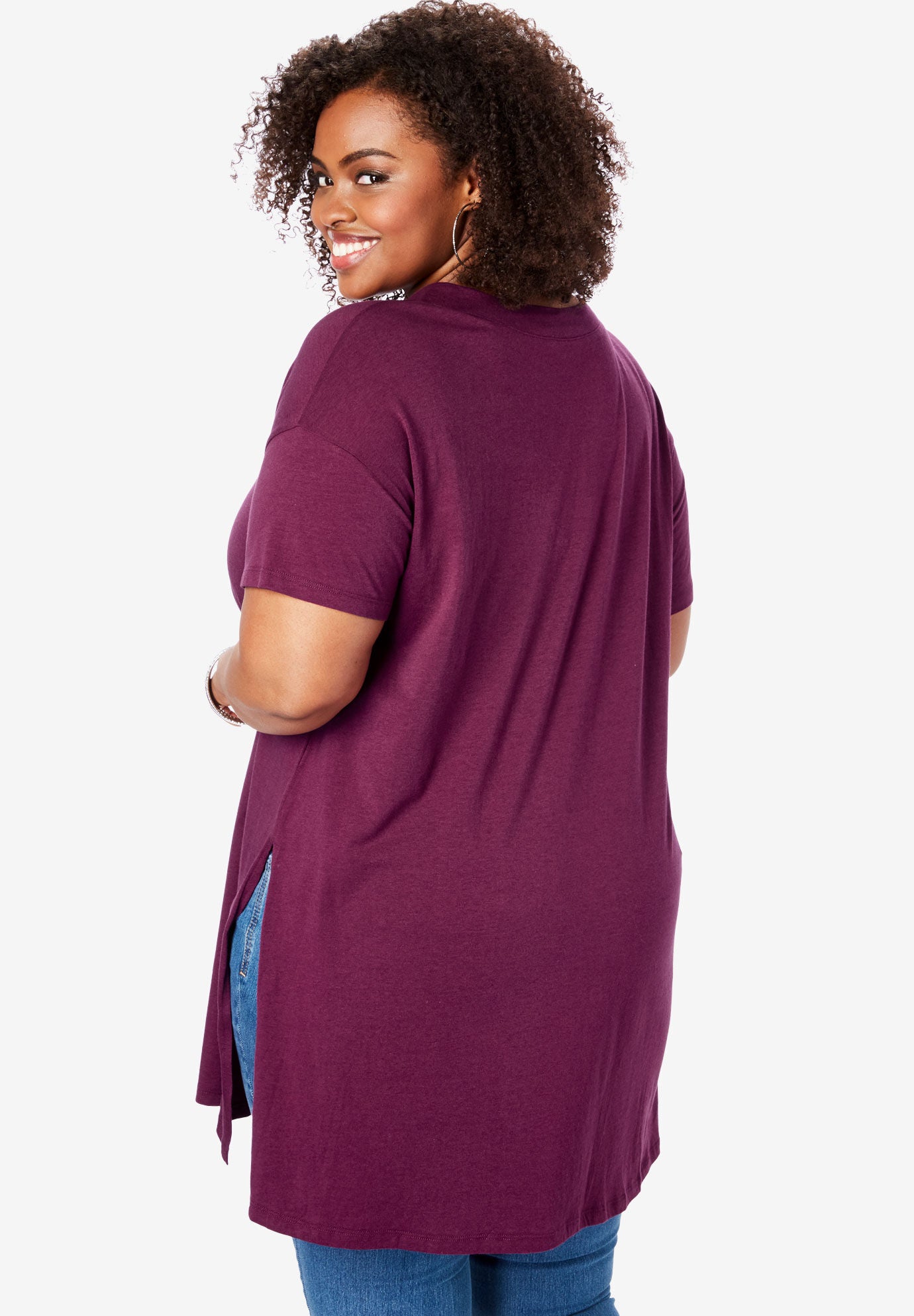 V-Neck Ultimate Tunic, , on-hover image number 1