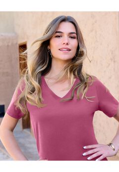 Plus Size Cotton Ultimate V-Neck Tee