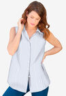 Sleeveless Kate Big Shirt, ROYAL PERIWINKLE STRIPE, hi-res image number null