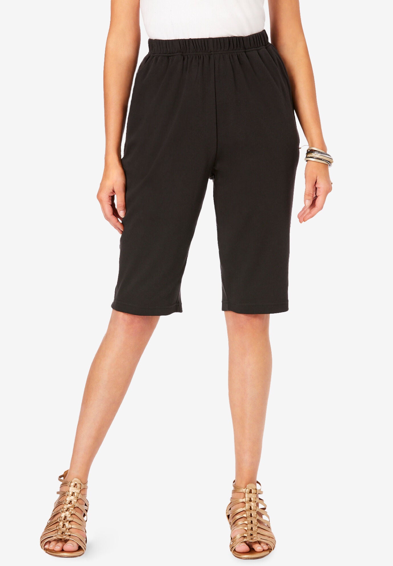 Womens plus sales size knit shorts