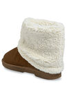 Faux Suede With Berber Cuff Ankle Boot, , on-hover image number null